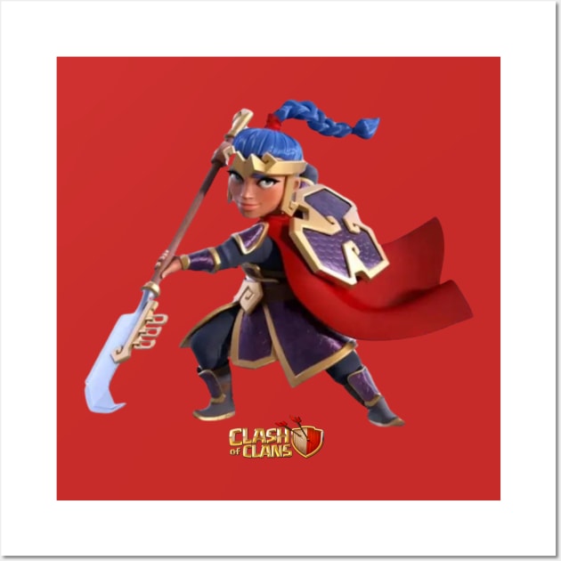 Royal Champion Warrior Champion - Clash of Clans Wall Art by RW Designs